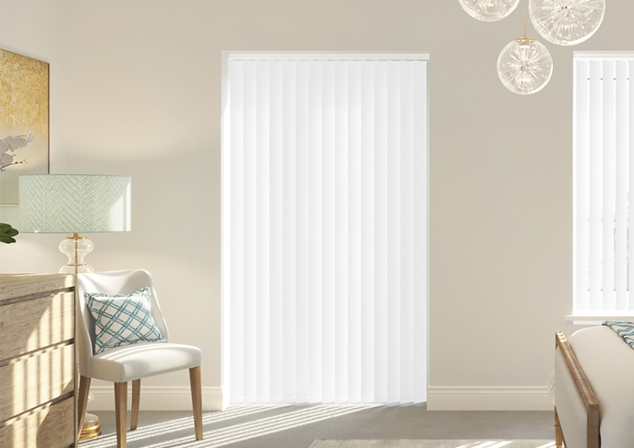 Toulouse (Blackout), Textured White - Vertical Blind - Image 3